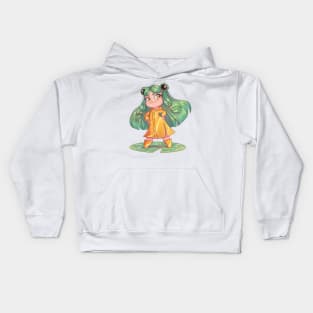 Frog girl Kids Hoodie